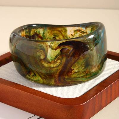 accessories exaggeration irregular 半transparent 渐变wide no