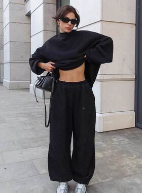 autumn-winter sportswear loose two-piece women's outfit