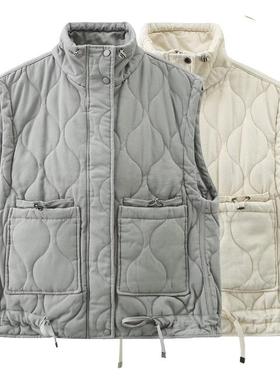 autumn and winter 季new leisure loose 菱格大码women's clothi