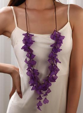 acrylic 夏季海边hottie necklace 女高级感小众设计新款minimali