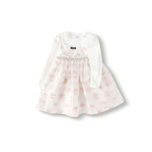 巴拉巴拉连衣裙女童高腰假两件潮