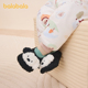 巴拉巴拉balaOne宝宝地板袜防滑点胶冬加绒婴幼儿保暖袜学步防滑