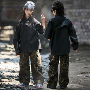 街舞嘻哈套装帅气潮服少儿hiphop架子鼓演出服儿童走秀爵士舞服装