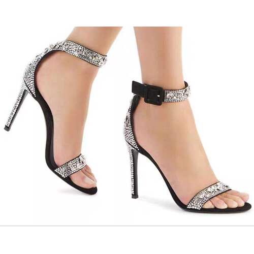 跨境欧美时装凉鞋水钻高跟女鞋外贸货源速卖通women sandals增高