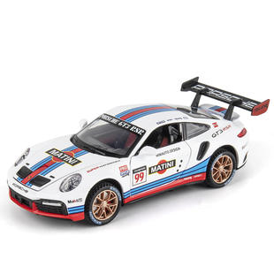 新款 1:32时婕911GT3RS合金玩具赛道跑车模型灯光摆件直发