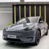 新款 XLG合金1 24特斯啦MODELY车模玩具毛豆Y汽车声光模型摆件收藏