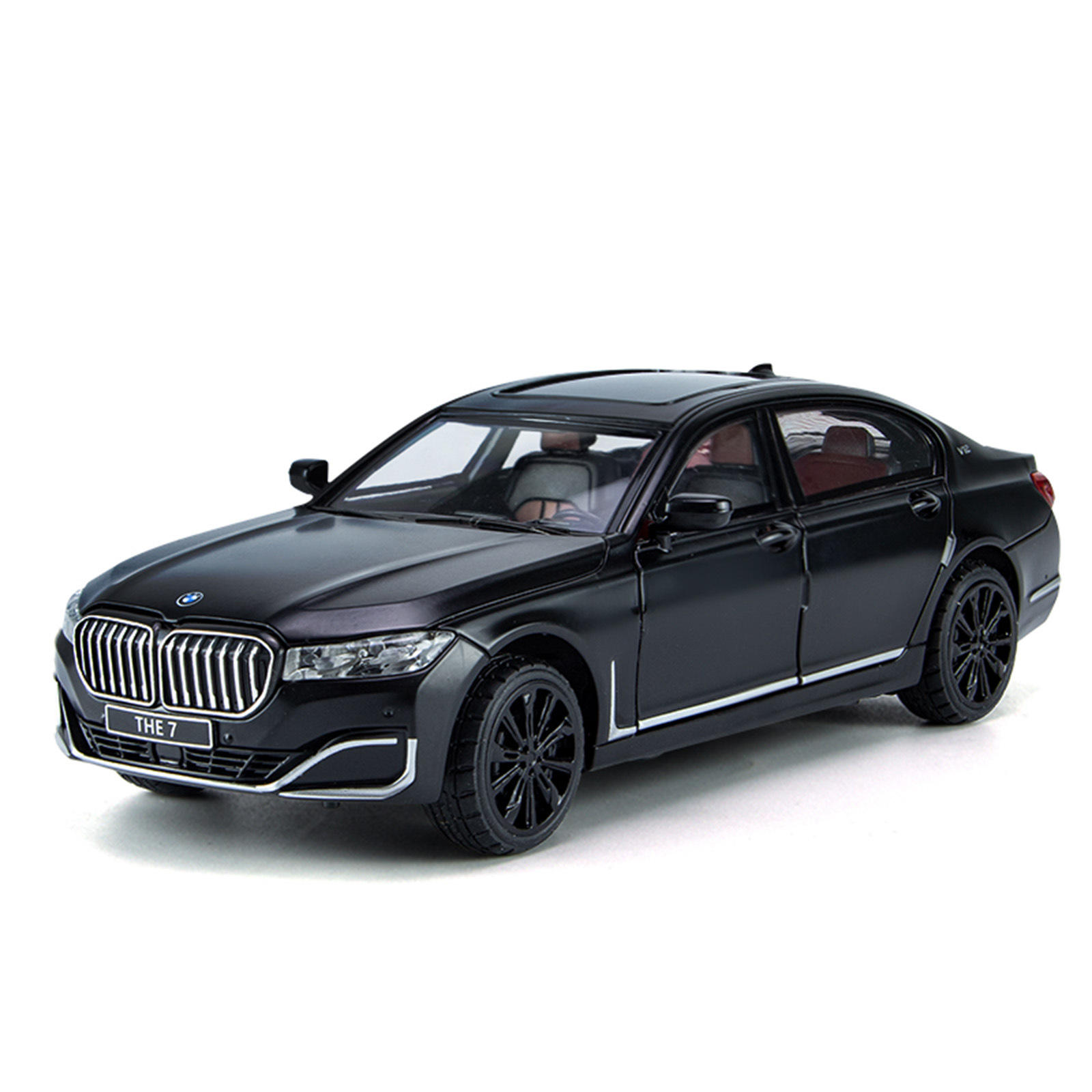 新款1:24仿真760L合金汽车模型滑行声光儿童玩具摆件家居礼品