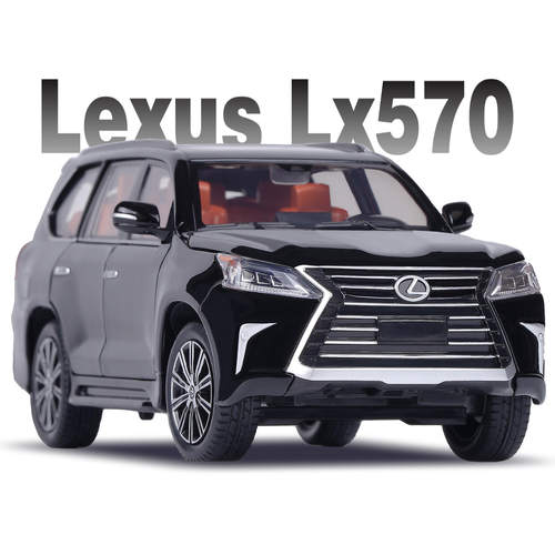 新款 合金汽车模型1:32雷克萨斯LX570越野车SUV发光转向避震6开门