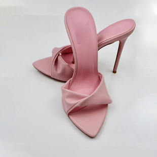 heels 歐美時(shí)裝 12CM women sandals 涼鞋 尖頭褶皺細(xì)跟女鞋