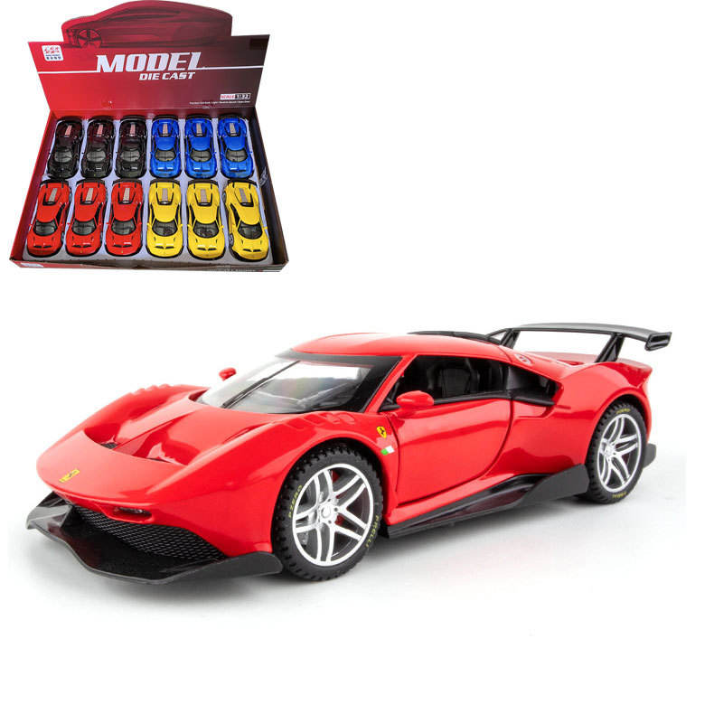 [散装]嘉业1:32P80合金跑车声光汽车模型玩具