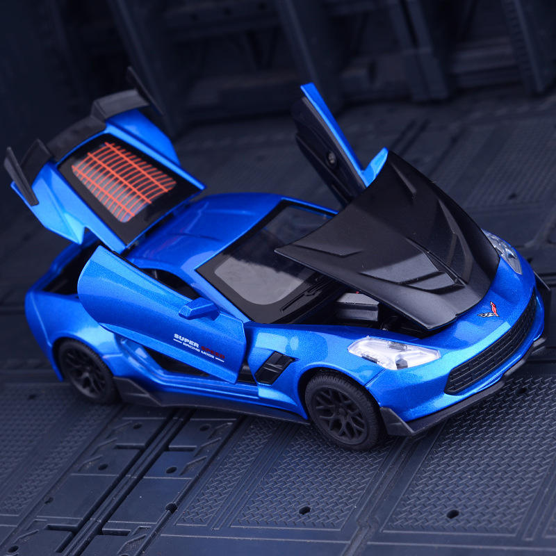 新款 仿真客尔维特ZR1合金汽车模型金属玩具车男孩礼物
