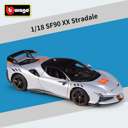 新款 1:18SF90 XX Stradale 跑车仿真合金汽车成品模型玩具礼品