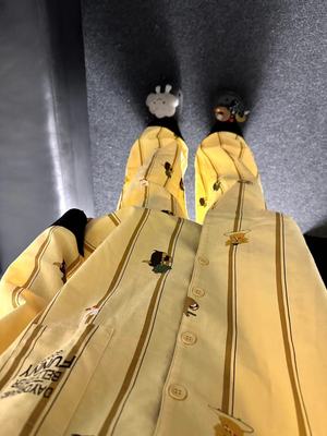 侘町2025年新款纯棉磨毛睡衣动物翻领长袖女秋冬开衫家居服两件套