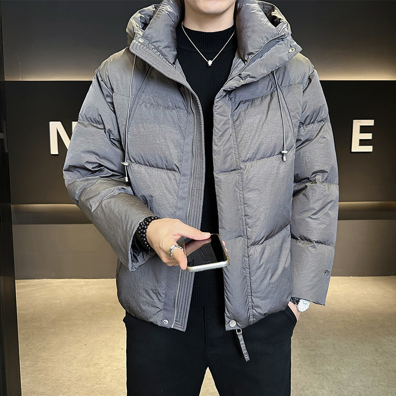 新标90绒连帽羽绒服男士2025新款保暖外套男装B320-9901-P285,男装羽绒服,电商B320