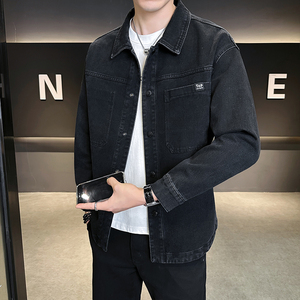 店主风牛仔夹克男士休闲时尚2025新款外套男装B320-1686-P115，男装衬衫，电商B320