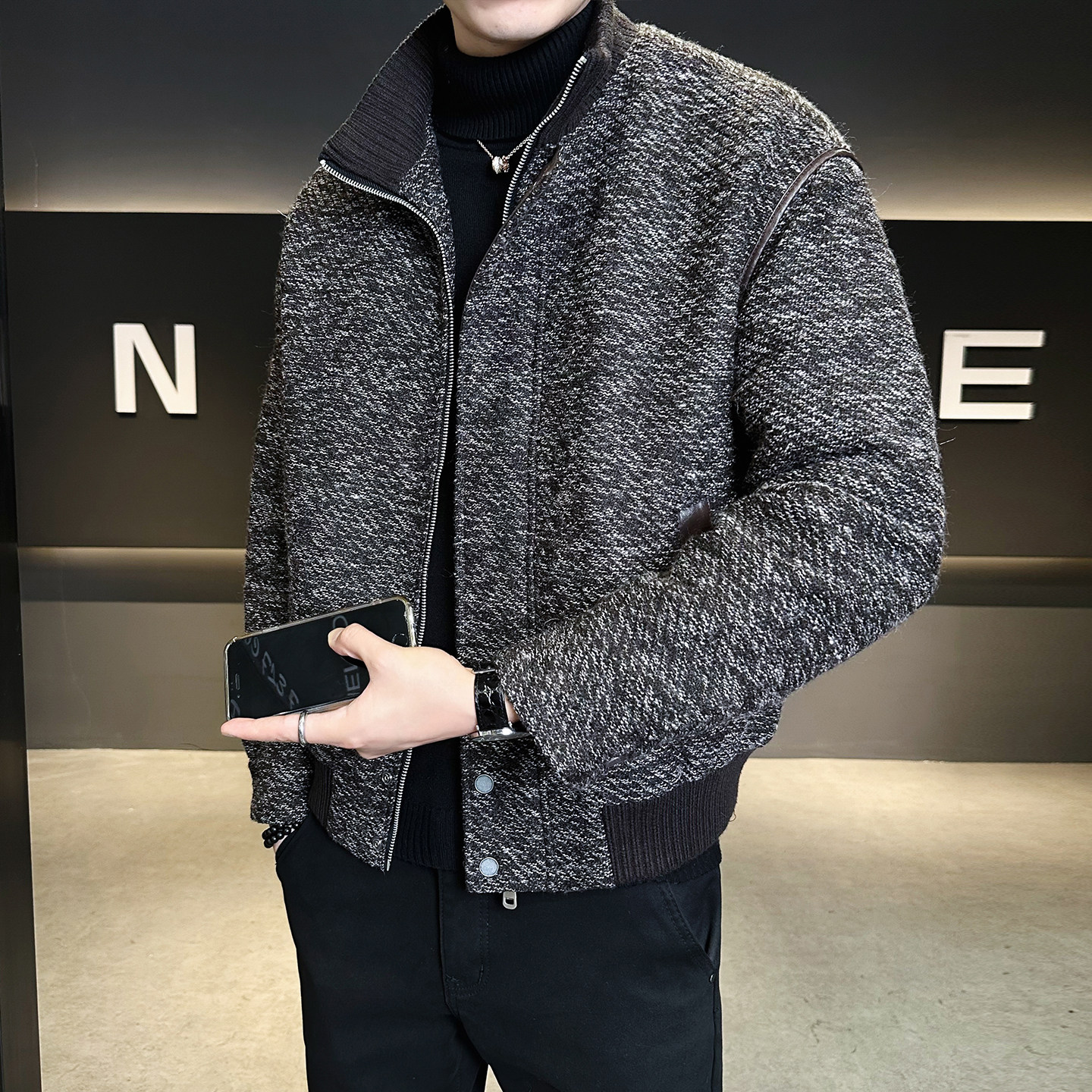 标90绒鹅绒羽绒服男士2025新款冬季保暖外套男B320-5581-P315,男装羽绒服,电商B320