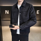 2026新款春季男士外套翻领潮牌麂皮绒高级感夹克B320-26516-P140，男装夹克，电商B320