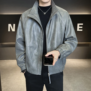 店主风皮夹克男装休闲百搭2025新款皮衣男士外套B320-2511-145图片