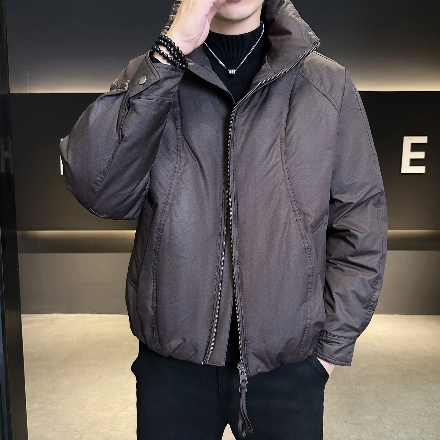 标50绒羽绒服男士休闲2025新款保暖时尚外套男装B320-908-P215,男装羽绒服,电商B320