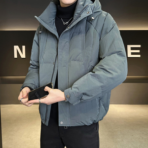 鹅绒标90绒冬季连帽羽绒服男外套B320-5586-P365有成衣报告图片