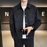 2026新款春季男士外套翻领潮牌麂皮绒高级感夹克B320-26516-P140，男装夹克，电商B320