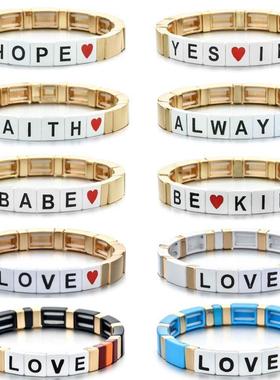 New Hot Custom Tile Bracelet Charms Love Heart Handmade Wome