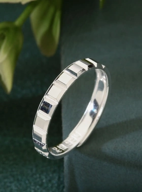 8186号足银990开口CNC方块戒指食指戒指环戒直销直播爆款