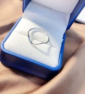 6868号足银99精致开口心电图戒指女指环个性指尖配饰尾戒直播爆款