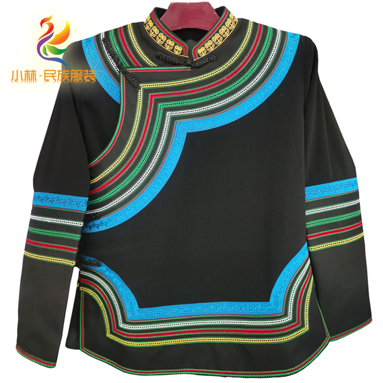 凉山彝族服饰男女装新款传统复古美姑衣服舞蹈服民族风刺绣花205