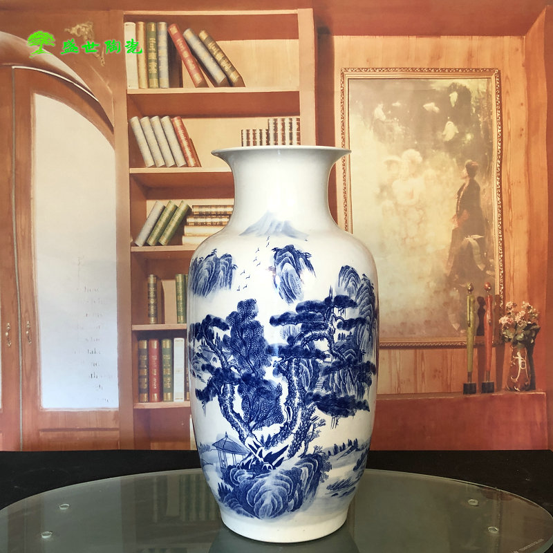 景德镇台面中式风客厅落地花瓶