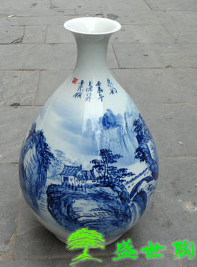 景德镇名家风作品手绘客厅玉壶春