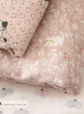 MINI卡通婴儿级纱布a类纯棉双层纱衣服床品手工浴巾布料全棉面料