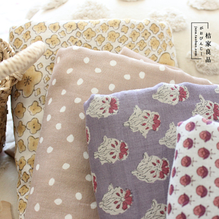 母婴级a类水洗双层纱布纯棉布料衣服床品手工发圈床单全棉面料