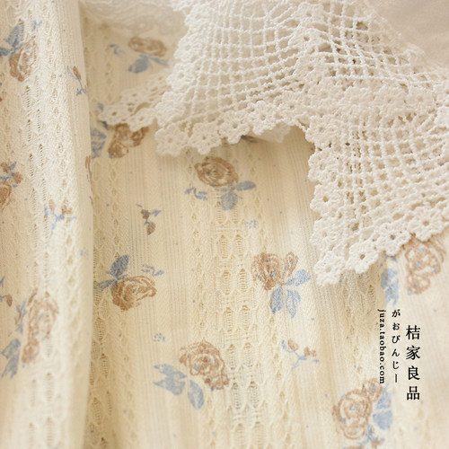 桔家纯棉提花衣服手工日韩