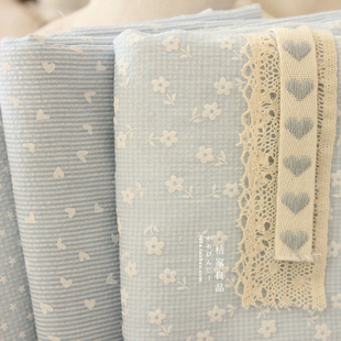 特价桔家良品胶印衣料涤棉泡泡棉大肠发圈手工服装衬衫裙子面料