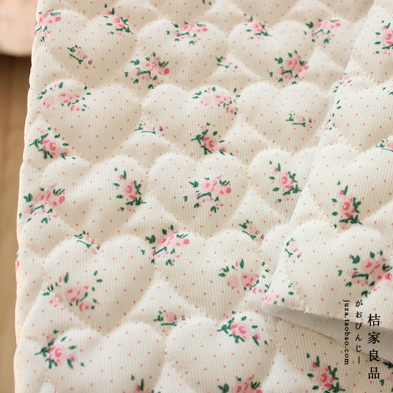 爱心diy手工布料保暖夹棉绗缝布料衣服棉衣马甲被套床单被套面料