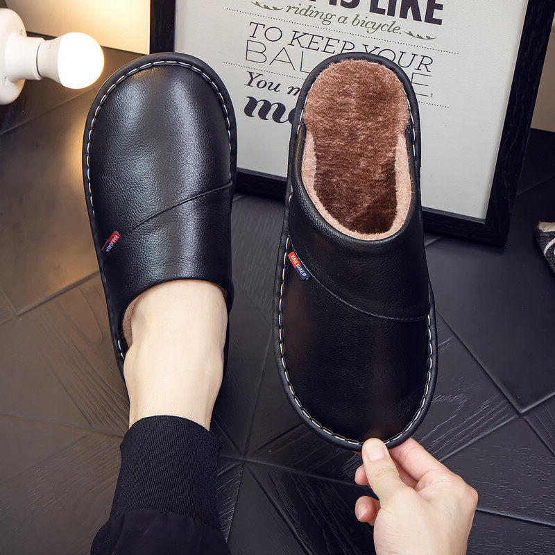 秋冬季家用真皮棉拖鞋男女情侣居家室内防滑软底保暖牛皮家居拖鞋,居家布艺,居家棉拖/棉鞋,淘宝优惠券,粉丝福利购,淘宝优惠卷