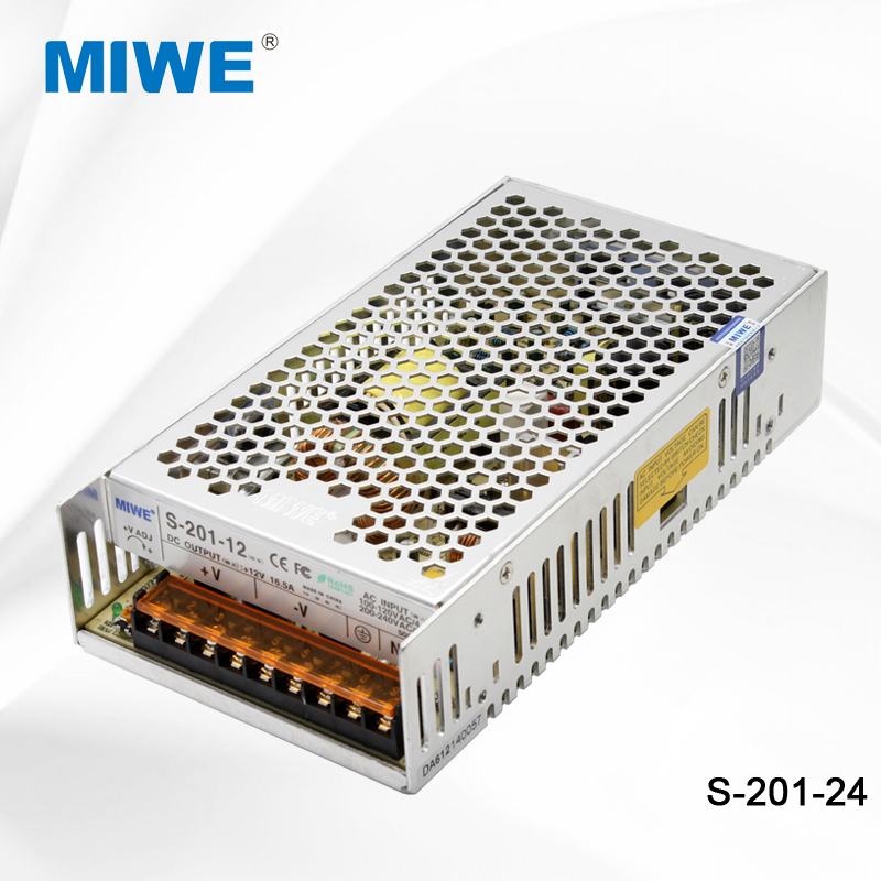 24伏MIWE/麦纬电源24V8.3A201W S-201-24LED开关电源直流稳压电源
