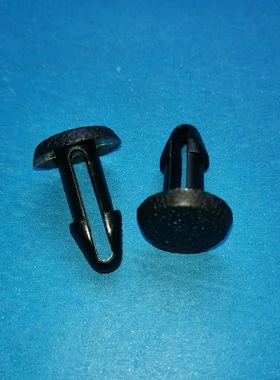 尼龙黑色快速单体铆钉GA-C98-01,简易胶钉,帽沿防滑粗纹卡6.8MM孔