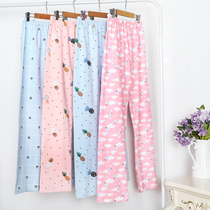 Adjustable waist, pregnant women, spring and autumn cotton, summer pants, air conditioning pants, breathable pajamas, home pants, women