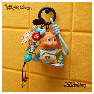 DIY正版泡泡玛特星星人123系列包包挂饰汽车钥匙扣潮玩男女友礼物