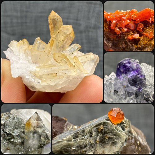 水晶方解石萤石矿物晶体