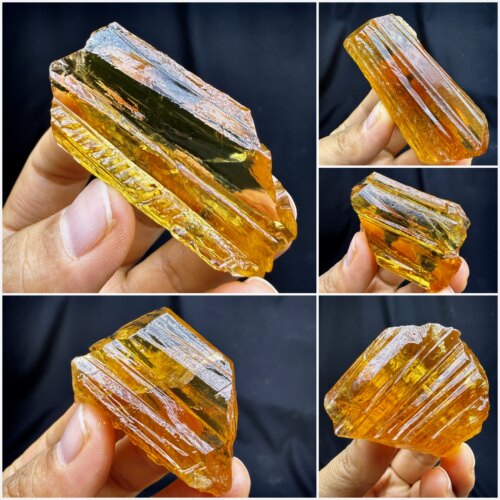 金黄琥珀色冰糖方解石天然矿物晶体矿石标本摆件教学观赏收藏奇石