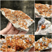 福建云霄芬达石榴石Fanta garnet天然原矿石矿物晶体标本摆件教学