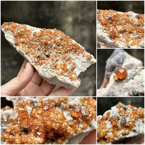 福建云霄芬达石榴石Fanta garnet天然原矿石矿物晶体标本摆件教学