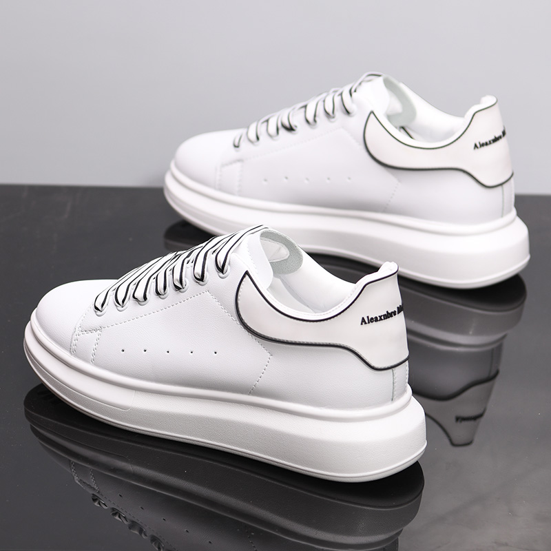 真皮情侣小白鞋男鞋2022秋季休闲透气轻便运动男士板鞋青春潮流女