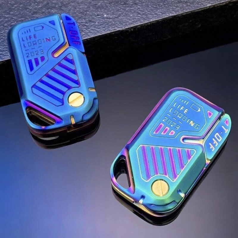 成人解压玩具甩牌机械推牌高质感手把件金属指尖陀螺edc减压玩具