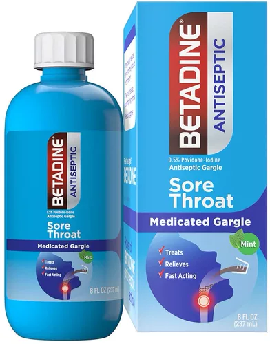 Американская покупка бона в горле Betadine Gargle для облегчения симптомов,