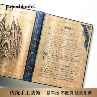 paperblanks佩兰克笔记本本子记事日记本高迪雷乌斯手稿伟人手稿