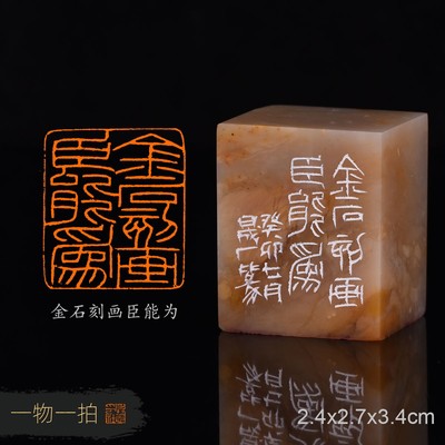 金石刻画臣能为 周明健 手工篆刻书法书画收藏成品章昌化白冻素章